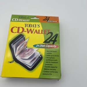 Today's CD-Wallet 24 Disk Capacity Portable Zipper Storage Case